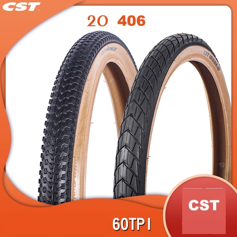ยางนอกขอบลวด20 406CST ขอบดำ ขอบน้ำตาล 20x1.75 1.95 2.125 2.4