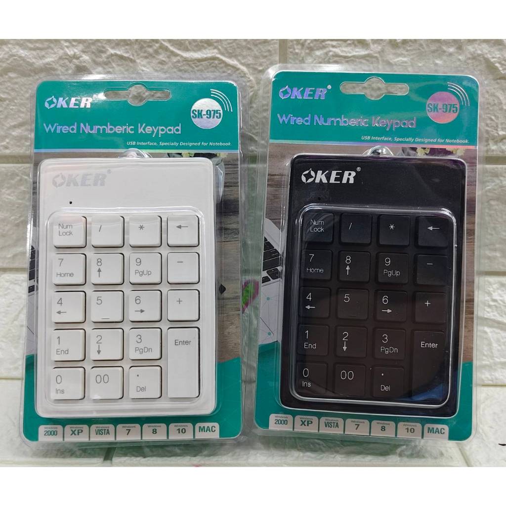 🛵🛵ส่งเร็ว🛵🛵 Keyboard OKER SK-975 คีย์บอร์ด แป้นตัวเลข Numberic Mini Keypad ( มีสีดำ / สีขาว )