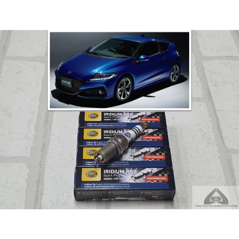 หัวเทียน อิริเดียม Honda CR-Z ZF ( 2010 - 2016 ) จำนวน 4 หัว ระยะใช้งาน 100000 กม : Hella IM8RC5-11P