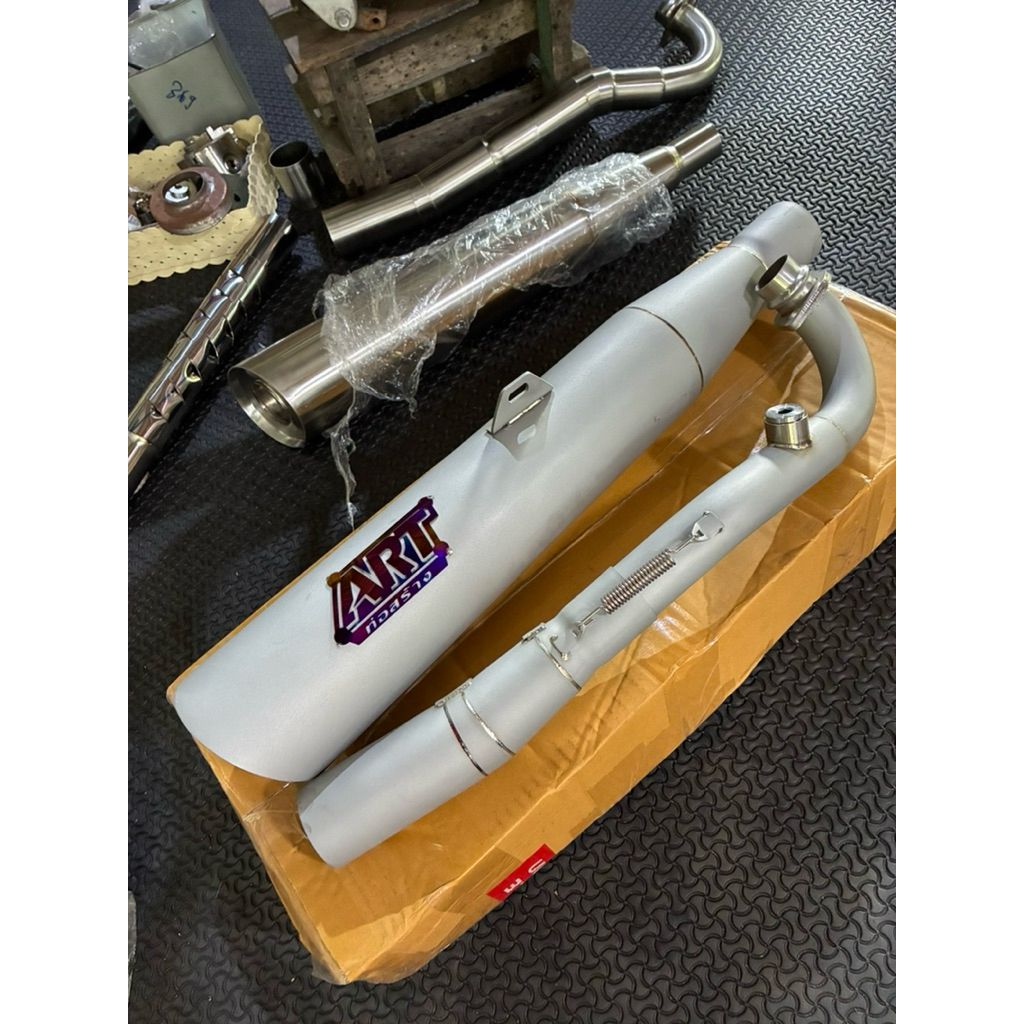 ท่อสูตเลสเกรด304ยิงทรายทั้งใบเวฟ-125 R/S/ไฟเสี้ยวบังลม /หัวเถิกตรงรุ่นเลือกสเปกได้