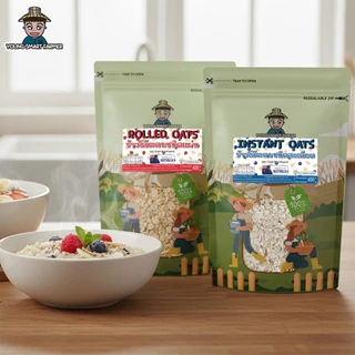 (มี อย.)ข้าวโอ๊ตอบสุก ข้าวโอ๊ต 400 กรัม(Rolled Oats, Instant Oats)
