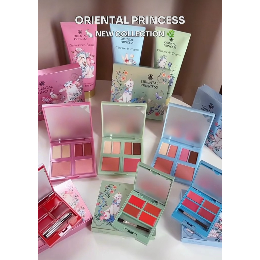 New 💟 Eye & Cheek Palette 3 เฉดให้เลือก พร้อมแถมที่ทาตาฟองน้ำ +ถุง