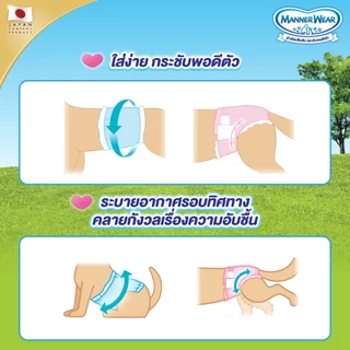 [เลือกไซส์ด้านใน] Unicharm Pet Mannerwear แมนเนอร์แวร์ ผ้าอ้อมสุนัข แพ็คกลาง เพศผู้และเพศเมีย ไซส์ SSS-L