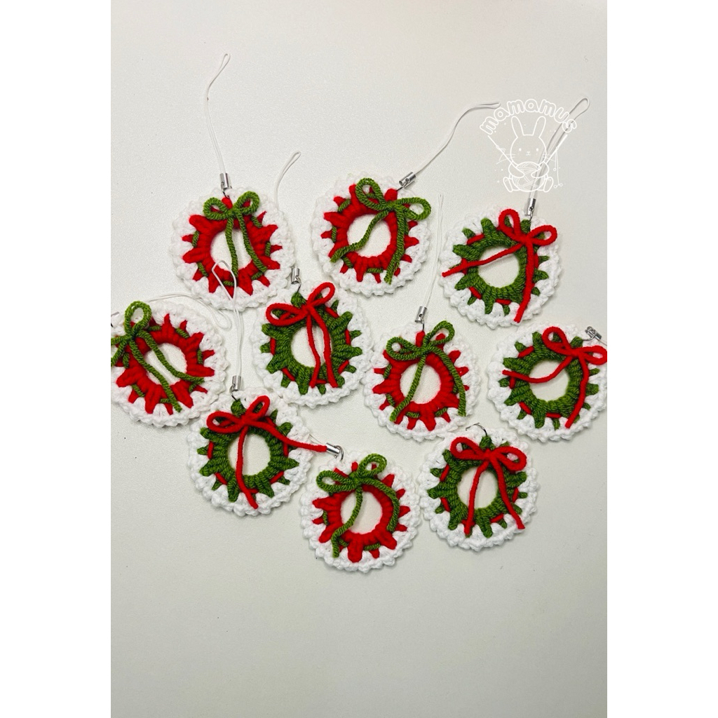 พวงกุญแจ Mini Christmas wreath 🎄✨
