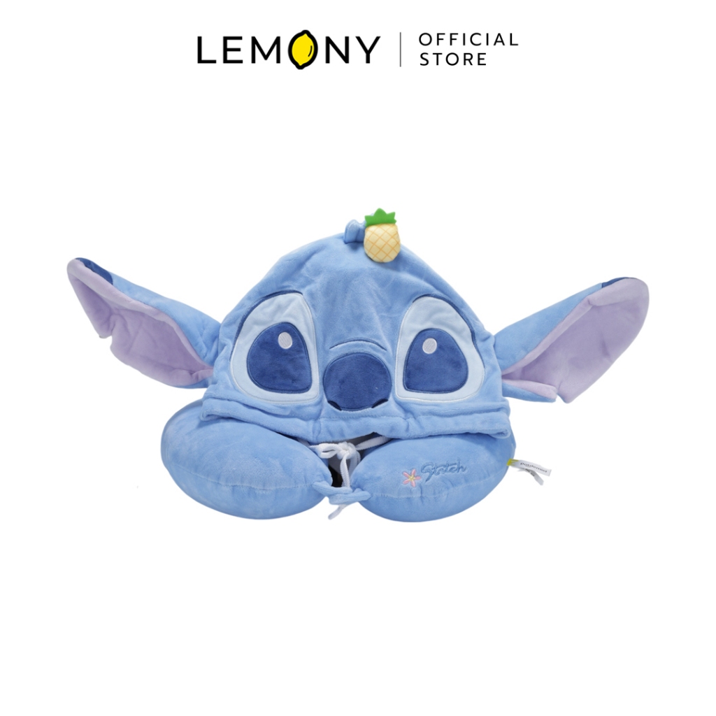 LEMONY หมอนรองคอรูปตัวยูพร้อมหมวกสติทช์ ลีโล & สติทช์ Disney Lilo & Stitch Collection