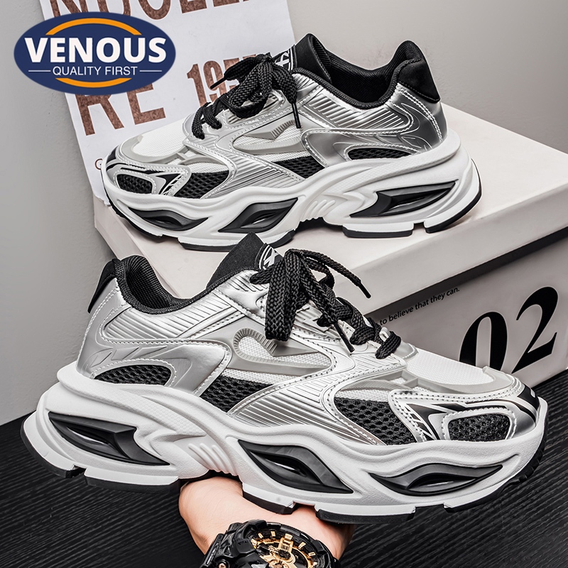 【Venous】2025 รองเท้าสบายใหม่สำหรับผู้ชาย รองเท้ากีฬาผู้ชายต้นฉบับรองเท้ากีฬายางสำหรับผู้ชาย