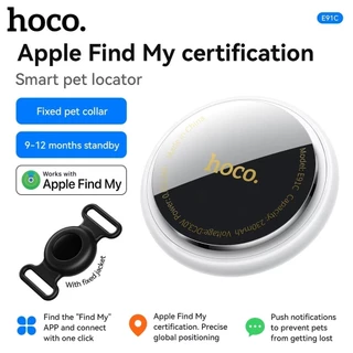 HOCO E91C 230mAhอุปกรณ์ระบุตำแหน่งสัตว์เลี้ยง GPS มาพร้อมปลอกซิลิโคน ยึดติดกับปลอกคอสัตว์เลี้ยงได้