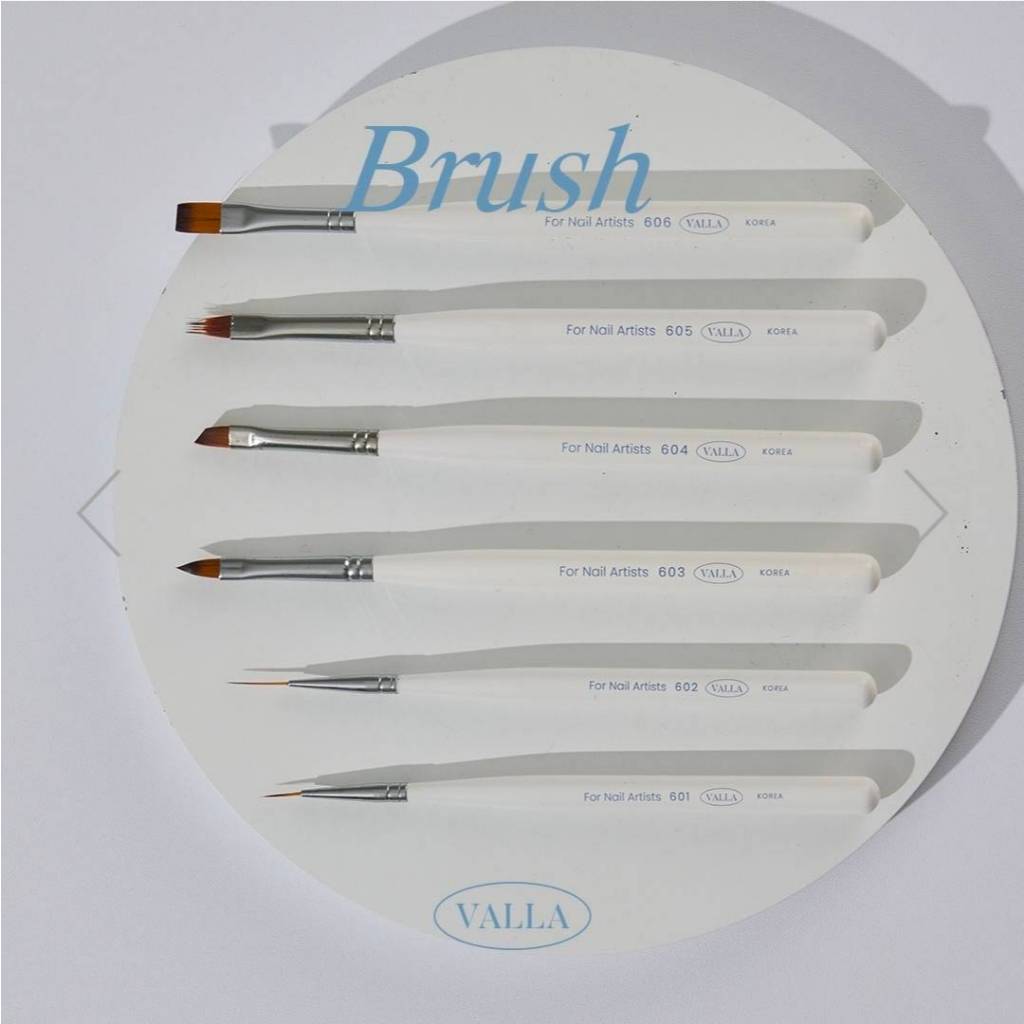 VALLA🇰🇷Nail Brush 6pcs. พู่กันเจล เซต/แยกขาย เกรดพรีเมี่ยม ของแท้จากเกาหลี🇰🇷 พู่กันเพ้นท์เล็บ