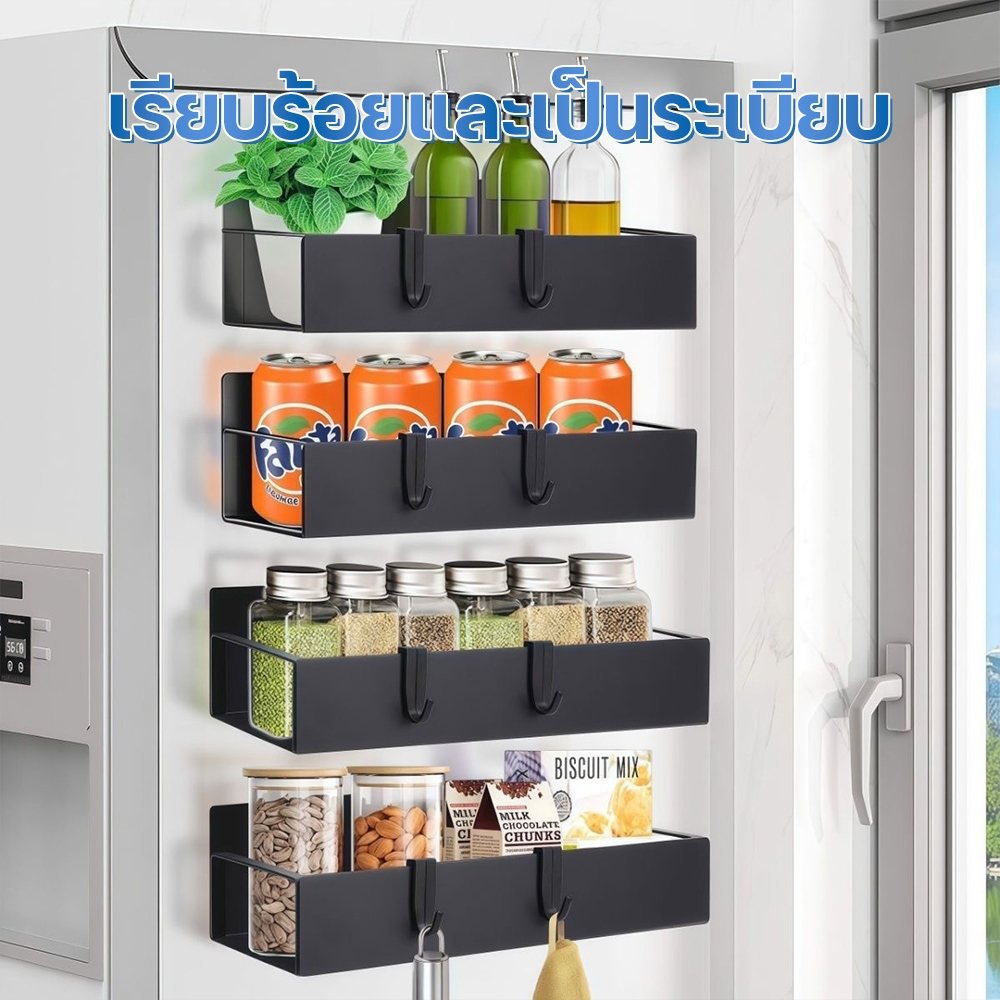 ชั้นวางแม่เหล็ก ชั้นวางของ ชั้นเก็บของห้องครัว เก็บซอส-เครื่องเทศได้ รับน้ำหนักดี แรงดูดสูง เหมาะสำหรับห้องครัว ราคา ถูกที่สุด ดีลบีเคเค แกลเลอรีภาพที่ 5