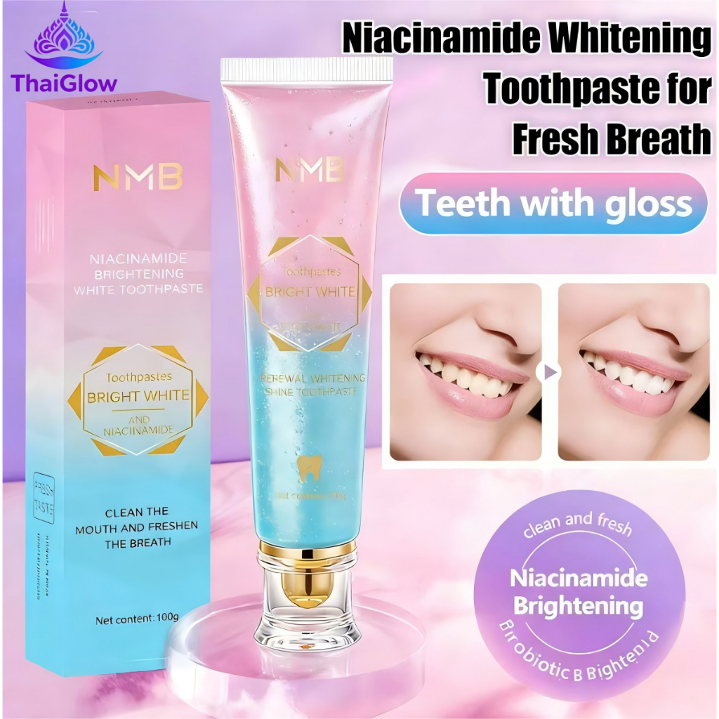 🔥ซื้อ 1 แถม 1🔥Nicotinamideยาสีฟัน ดูแลสุขภาพเหงือก, ลดกลิ่นปาก, ลดอาการเสียวฟันNMB WhiteningToothpaste