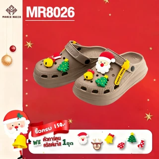 Marco Rocco รองเท้าหัวโต วันคริสต์มาส EVA กันลื่น ระบายอากาศ นุ่มใส่สบาย รองเท้าเบอร์รี่ MR8026