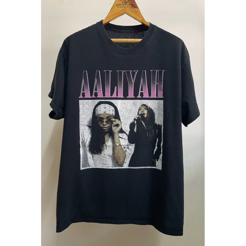 เสื้อยืดมือ 2 AALIYAH สีเฟด
