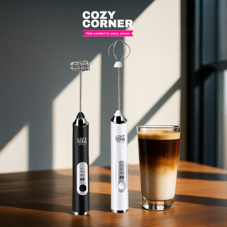 Safe&save เครื่องตีฟองนม เครื่องตีไข่ ปรับได้3ระดับ ชาร์จUSB