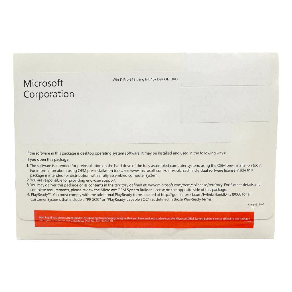 Microsoft Windows 11 Pro 64Bit Eng Intl 1pk DSP OEI DVD ระบบปฏิบัติการ ของแท้ thumbnail 4