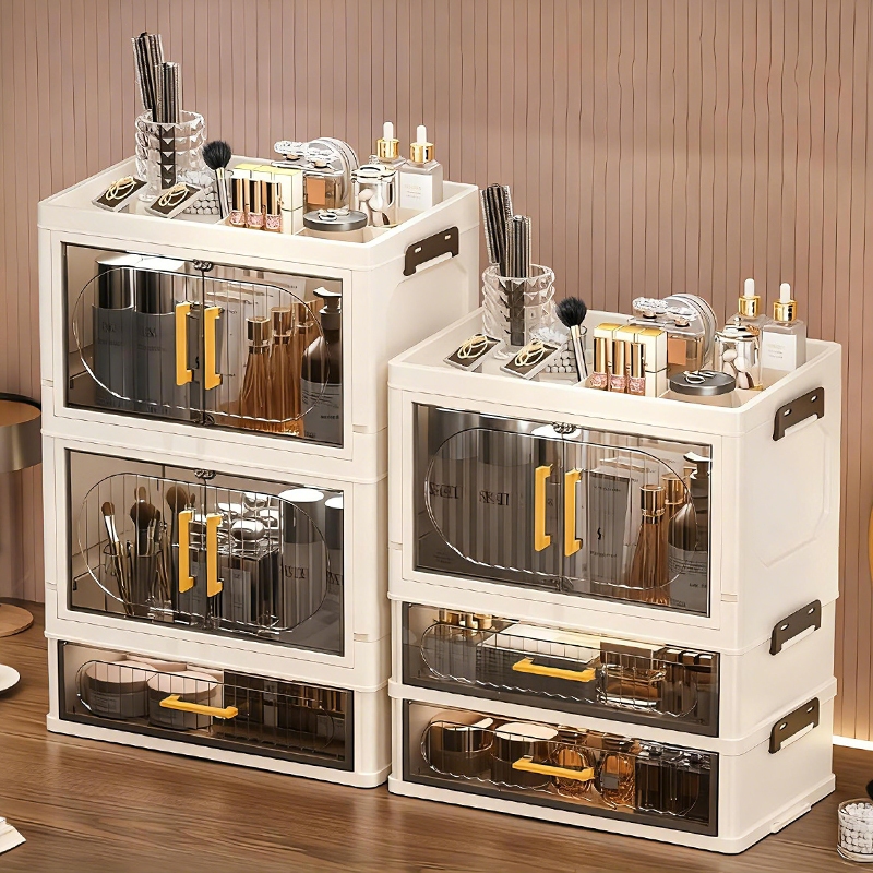 จัดส่งภายใน 24 ชั่วโมง ตู้เครื่องสำอางบนเดสก์ท็อป ตู้เก็บของบนโต๊ะ ตู้วิเศษสำหรับเก็บเครื่องสำอาง มีช่องแบ่งสัดส่วน