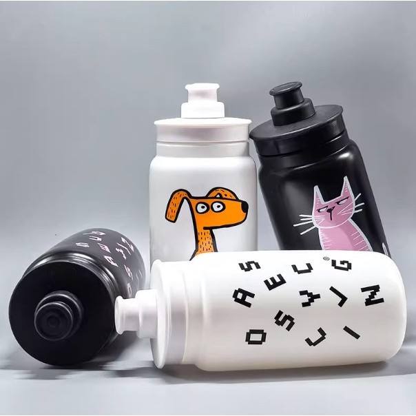 ขวดน้ำ OASES CYCLING ลายหมา ลายแมว สำหรับนักกีฬาจักรยานทางไกล ขนาด 550ml
