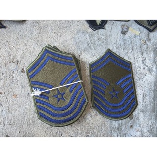US Air Force Chief Master Sergeant Patch Insignia E-9 Green
