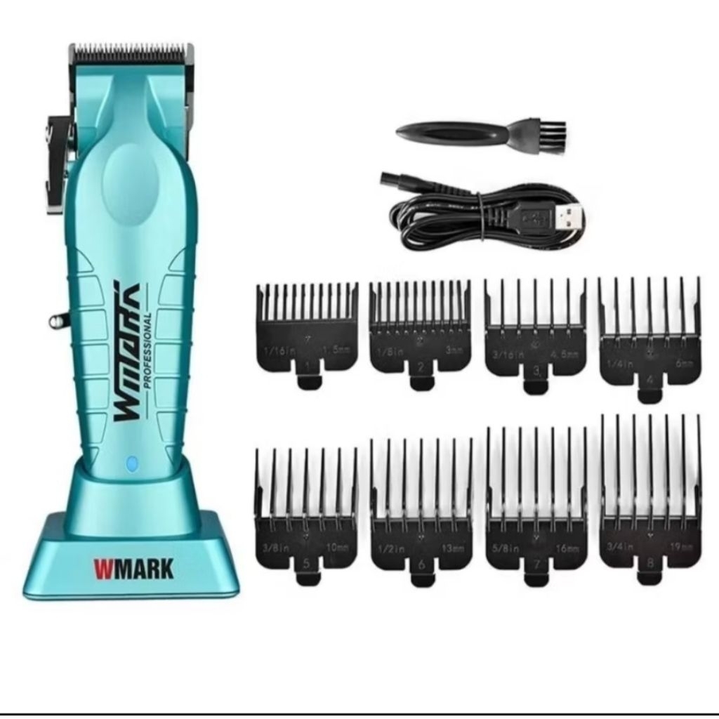 ปัตตาเลี่ยน Wmarkสีฟ้า มาพร้อมแท่นชาร์จ ทั้งตัวตัดและตัวกันขอบ