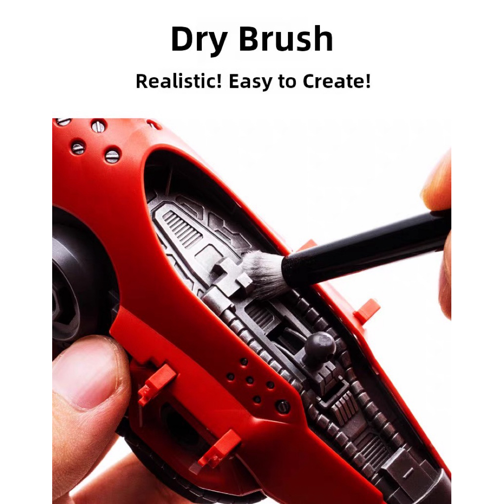 RAY STUDIO พู่กัน DRY BRUSH ทำสีโมเดล กันดั้ม ฟิกเกอร์ 1#/2#/3# Ray’s Model World