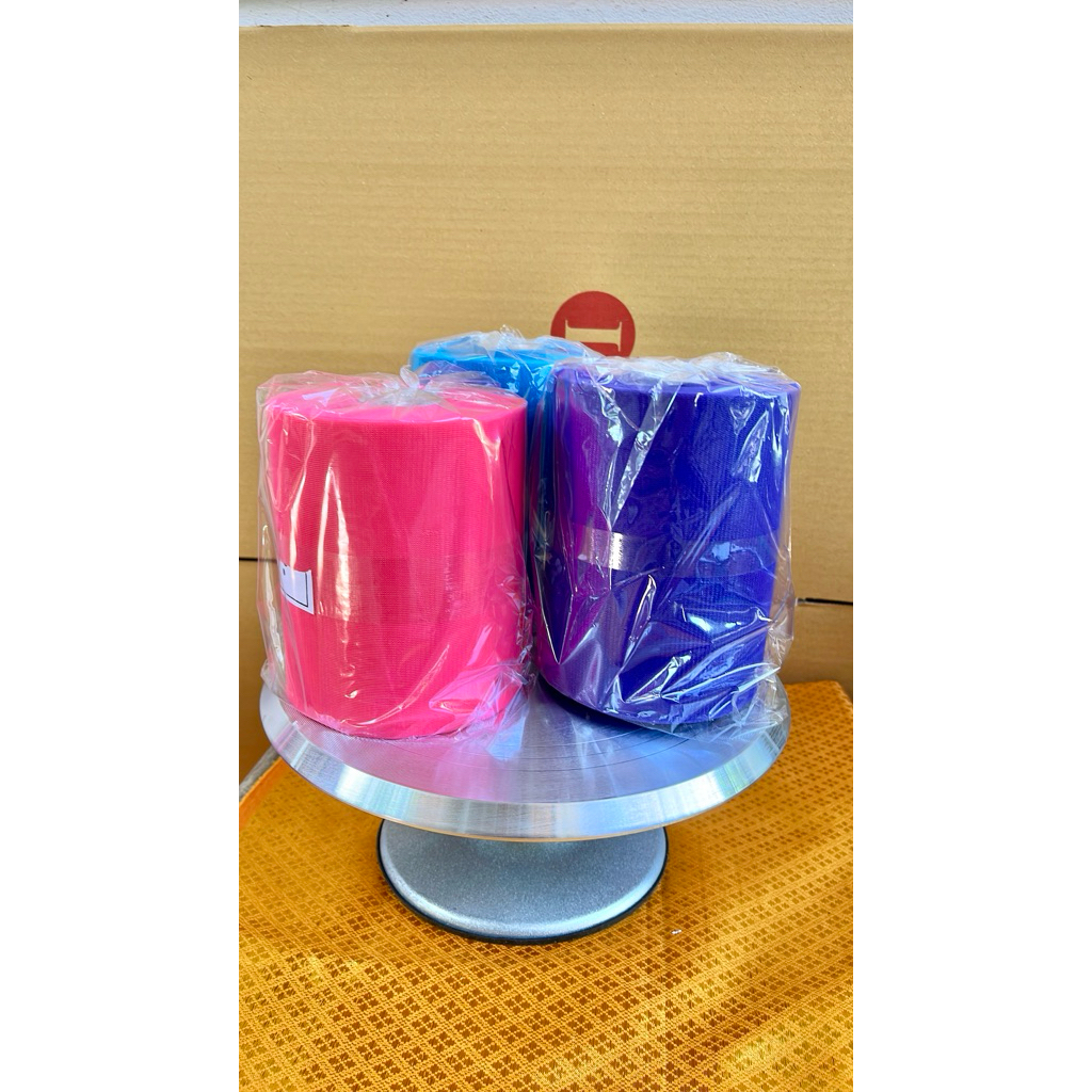 ผ้าแพร7สี3สีผ้า7สี ยกม้วน กว้าง6นิ้ว ยาว 70 หลา(63เมตรค่ะ) แบบยกม้วน
