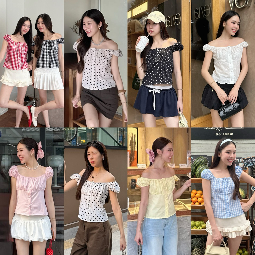 3pcs.basket "T2509" Summer top เสื้อแขนตุ๊กตา
