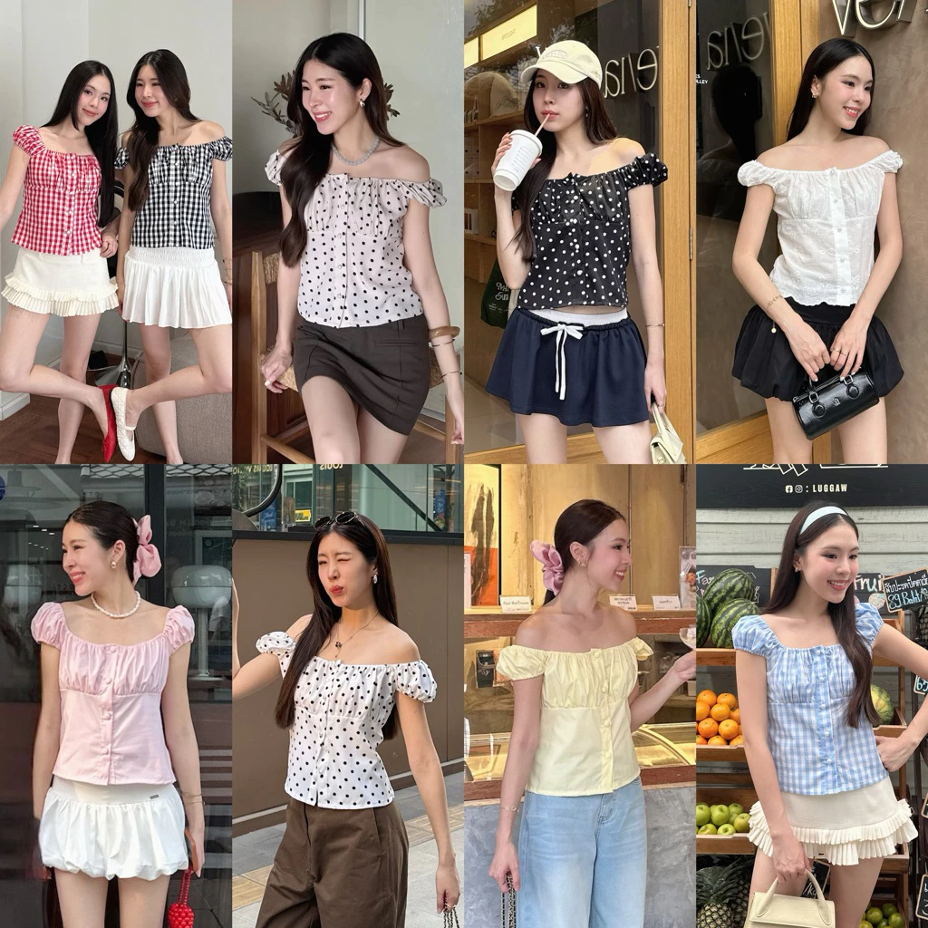 3pcs.basket "T2509" Summer top เสื้อแขนตุ๊กตา