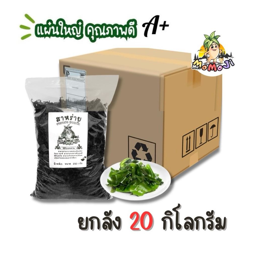 ยกลัง 20 กิโลกรัม สาหร่ายวากาเมะอบแห้ง คุณภาพดี