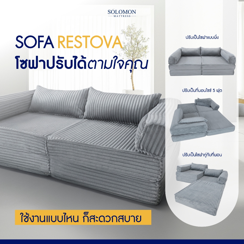 SOLOMON โซฟาเบดดีไซน์หลายฟังก์ชั่น รุ่น RESTOVA รูปที่ 2