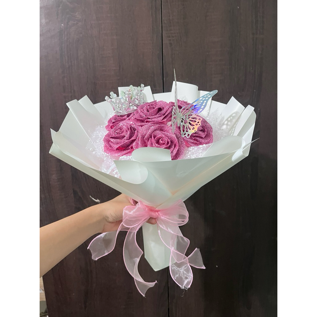 ดอกไม้กากเพชร ดอกไม้วันเกิด ของปัจฉิม ดอกไม้กลิติดเตอร์