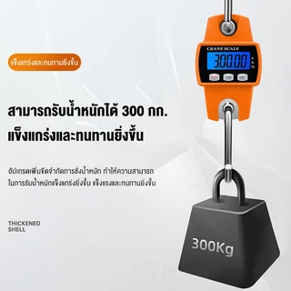 Rhain เครื่องชั่งดิจิทัลแบบแขวน เครื่องชั่ง 300กก. พกพาง่าย แม่นยำสูง จอLCD ตัวเครื่องอลูมิเนียม ทนทาน