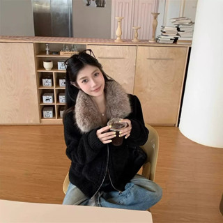 Jk แจ็คเก็ตผู้หญิงขนแกะ สไตล์เกาหลี พร้อมส่ง