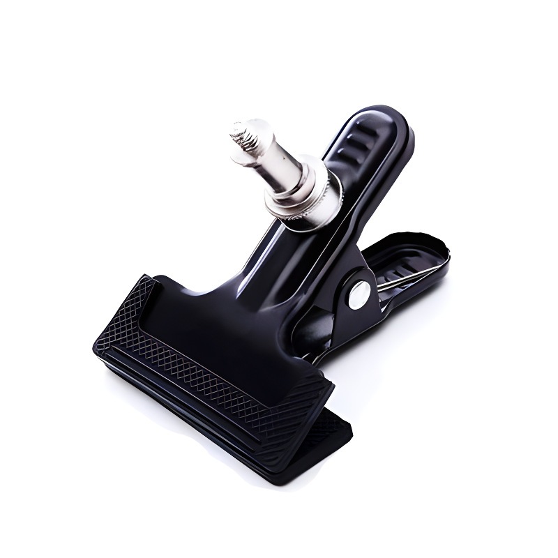Background clamp with metal head คลิปหนีบ พร้อม หัวเหล็ก หัวขาตั้งไฟ 1/4 for size 13-38mm. (B-12)