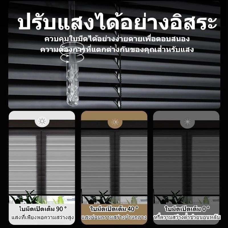 [พร้อมขาตั้ง] มู่ลี่ลายไม้ ม่านลายไม้ ใบ25mm มู่ลี่ไวนิลพีวีซี ติดตั้งเองได้ง่ายๆ มีให้เลือก 4 ความกว้างๆ ราคา ถูกที่สุด ดีลบีเคเค แกลเลอรีภาพที่ 3