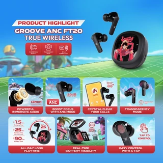FANTECH x ONE PIECE หูฟังไร้สายลายวันพีช GROOVE ANC FT20 หูฟัง TWS True Wireless หูฟังบลูทูธ