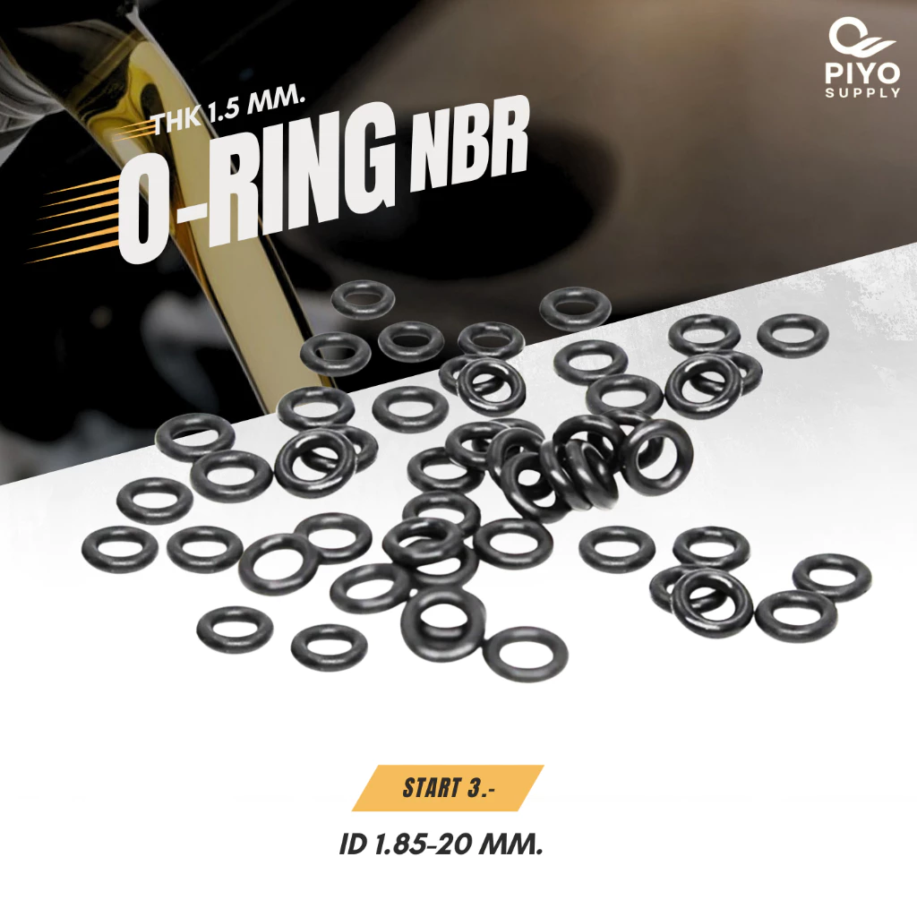 โอริง O-Ring วงใน ID 1.85 - 20 mm ความหนา 1.5 มิล ยางโอริง NBR 70 เลือกขนาดได้ ยี่ห้อ GAPI นำเข้าจากอิตาลี ของแท้ 100%