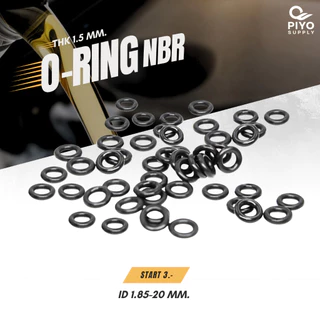 โอริง O-Ring วงใน ID 1.85 - 20 mm ความหนา 1.5 มิล ยางโอริง NBR 70 เลือกขนาดได้ ยี่ห้อ GAPI นำเข้าจากอิตาลี ของแท้ 100%
