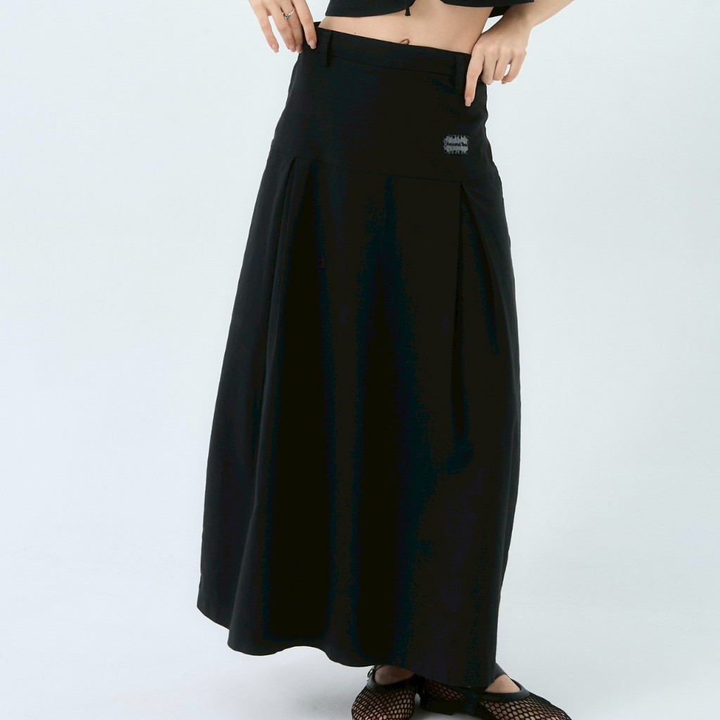 Around You - Sound skirt | กระโปรงยาวจับจีบ ผ้าลินินผสม