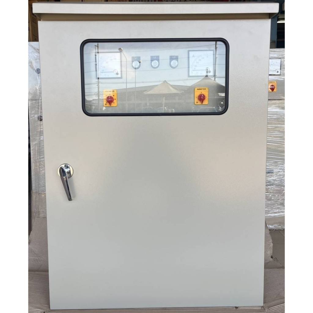 ตู้ MDB กันน้ำมีหลังคา ฝา 2ชั้น (OUTDOOR) เมน250A ลูกย่อย 6 ช่อง เมน MITSUBISHI ขนาด800x1200x250mm.