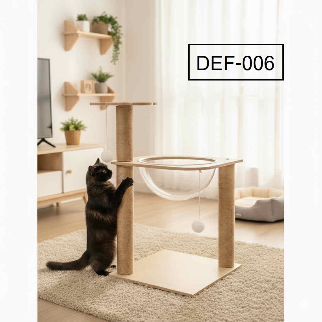 ( CONDO-59CM )คอนโดแมว3ชั้น มีอ่างใส ที่นอนแมว บ้านน้องแมว เฟอร์นิเจอร์แมว เสาลับเล็บแมว ที่ข่วนเล็บ