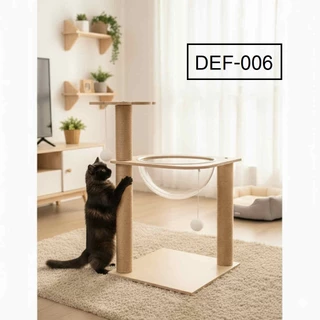 ( DEF-006 )คอนโดแมว3ชั้น มีอ่างใส ที่นอนแมว บ้านน้องแมว เฟอร์นิเจอร์แมว เสาลับเล็บแมว ที่ข่วนเล็บ