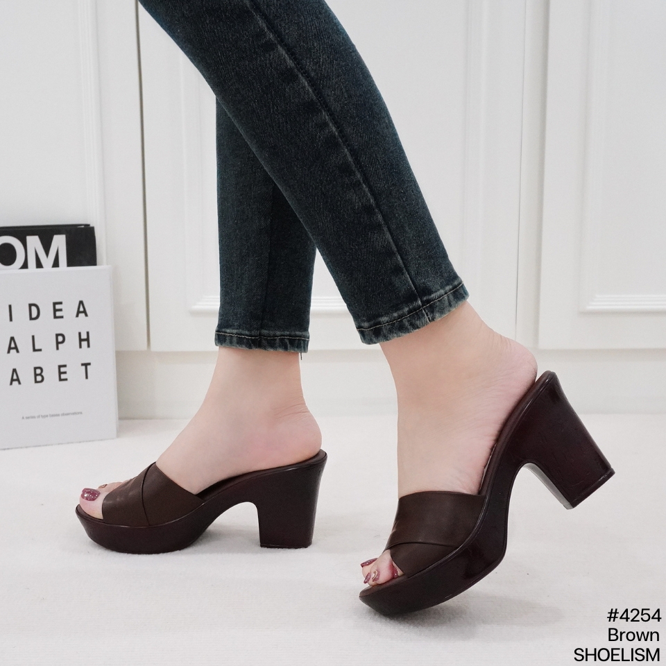 #4254 #แมกซี่4 สวมใส่สบายเสริมหน้าให้อีก1 นิ้วช่วยรองรับน้ำหนักได้ดีเยี่ยม SHOELISM #รองเท้าผู้หญิง