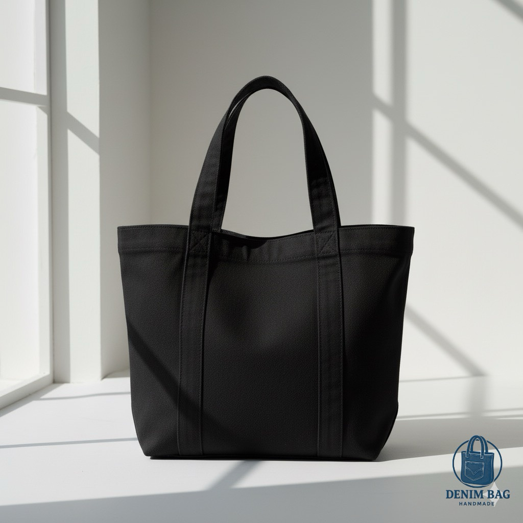 Denim Jeans Black Bag