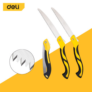 Deli เลื่อยพับ เลื่อยตัดไม้ เลื่อยตัดกิ่งไม้ พับได้ เลื่อยกิ…