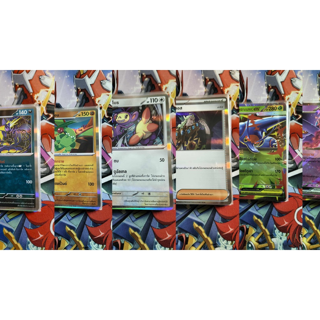 แยกใบระดับ R-RR จาก Pokemon ชุด อัคคีสีคราม ภาษาไทย