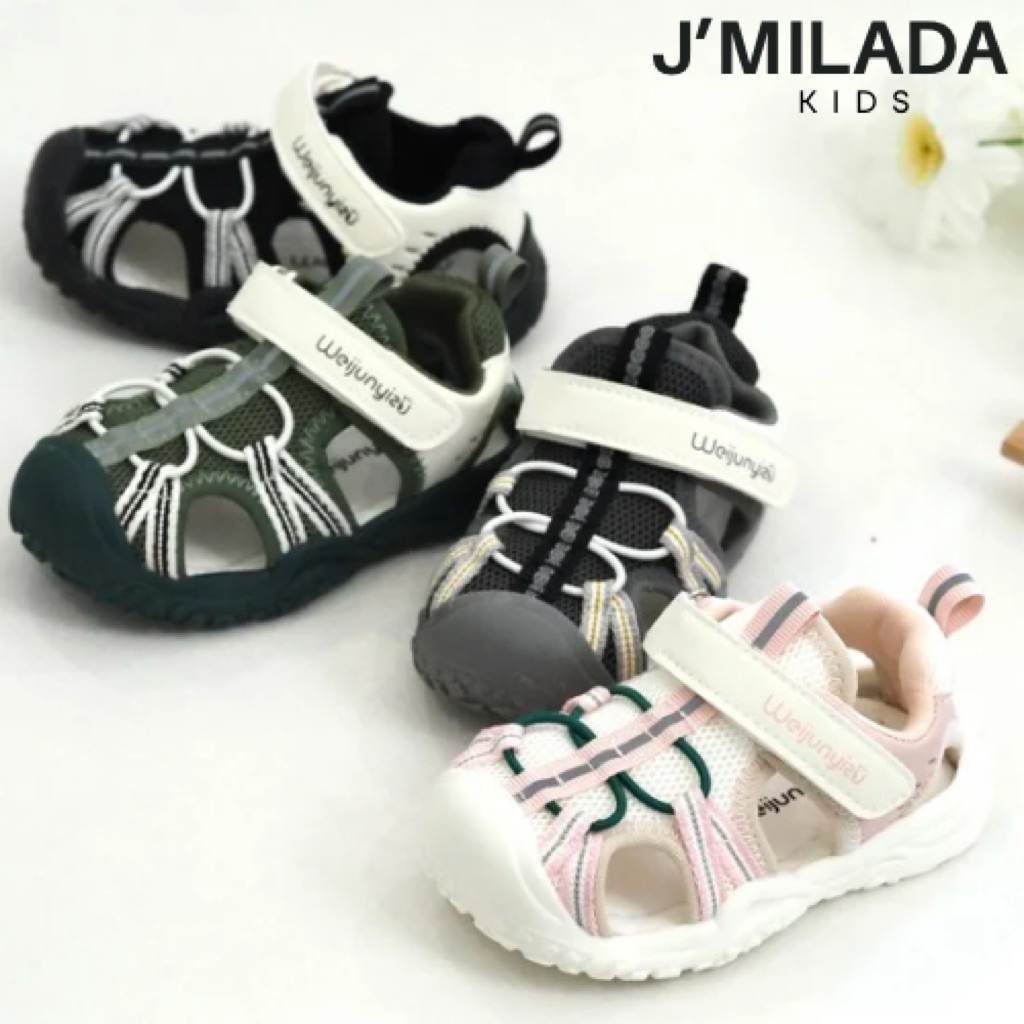 J'Milada Kids รองเท้าหุ้มส้นเด็ก รองเท้าเด็ก 1-5 ขวบ กระชับเท้า นุ่ม เบา สบาย ระบายอากาศได้เยอะ  (Wei08)