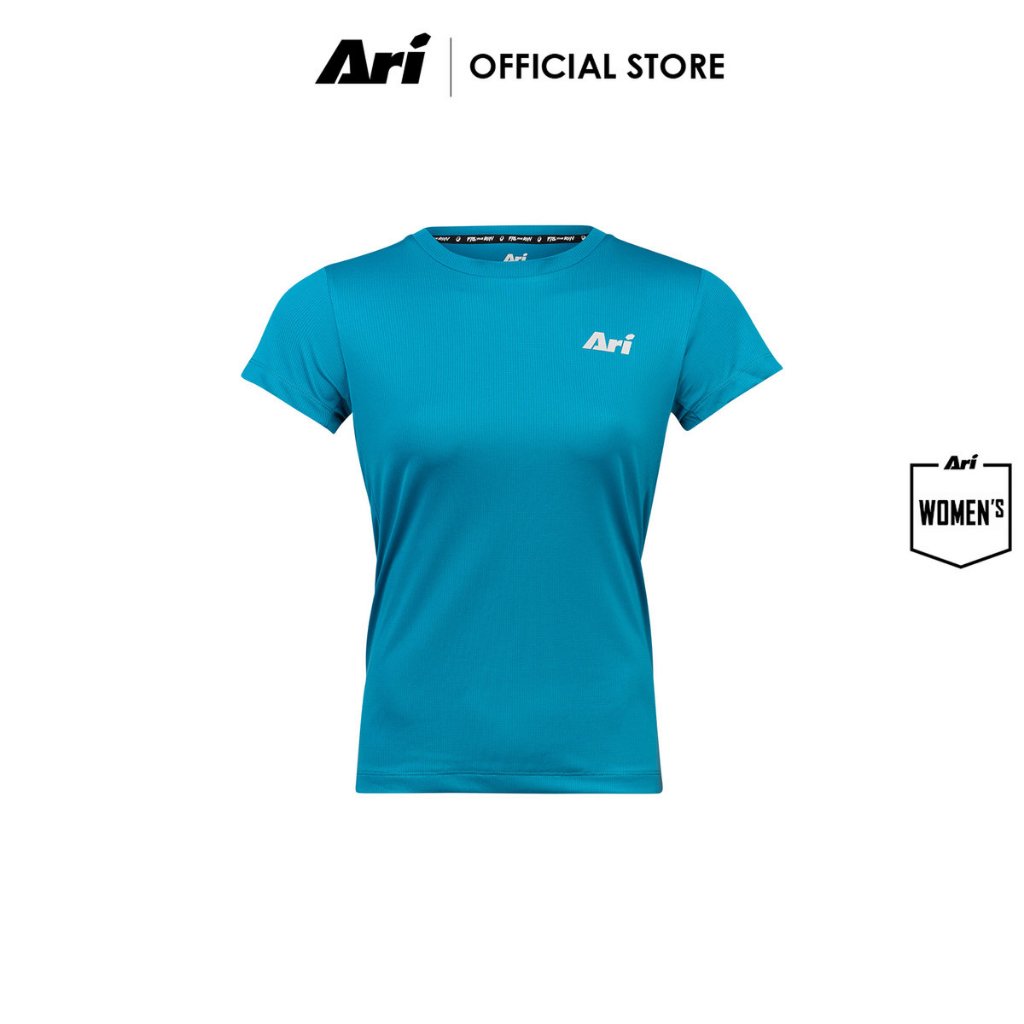 ARI ESSENTIAL NEAT WOMEN RUNNING TEE - BLUE/WHITE/BLUE (AAP3114-04) เสื้อวิ่ง ผู้หญิง อาริ ESSENTIAL NEAT สีฟ้า