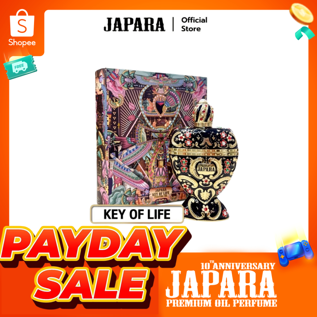 JAPARA จาปารา oil perfume ออยล์น้ำหอม กลิ่น KEY OF LIFE: GOD OF EGYPT 8 ml. หวานลุ่มลึก ใช้ได้นาน 4 เดือน น้ำหอมฮาลาล