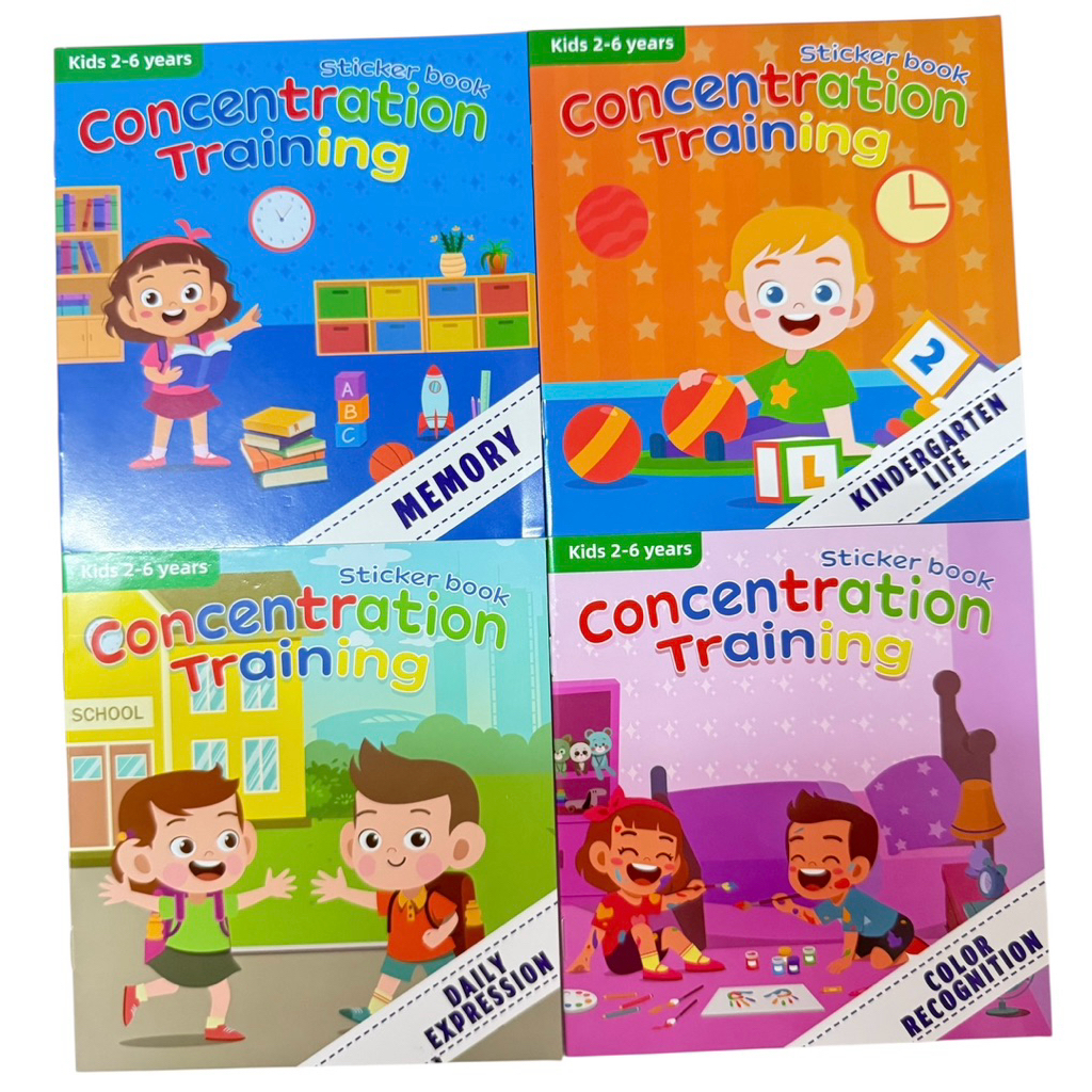 หนังสืออ่านภาษาอังกฤษเสริมความรู้ หนังสือสติ๊กเกอร์ติดสนุก full brain development sticker concentration training sticker ราคา ถูกที่สุด ดีลบีเคเค แกลเลอรีภาพที่ 6