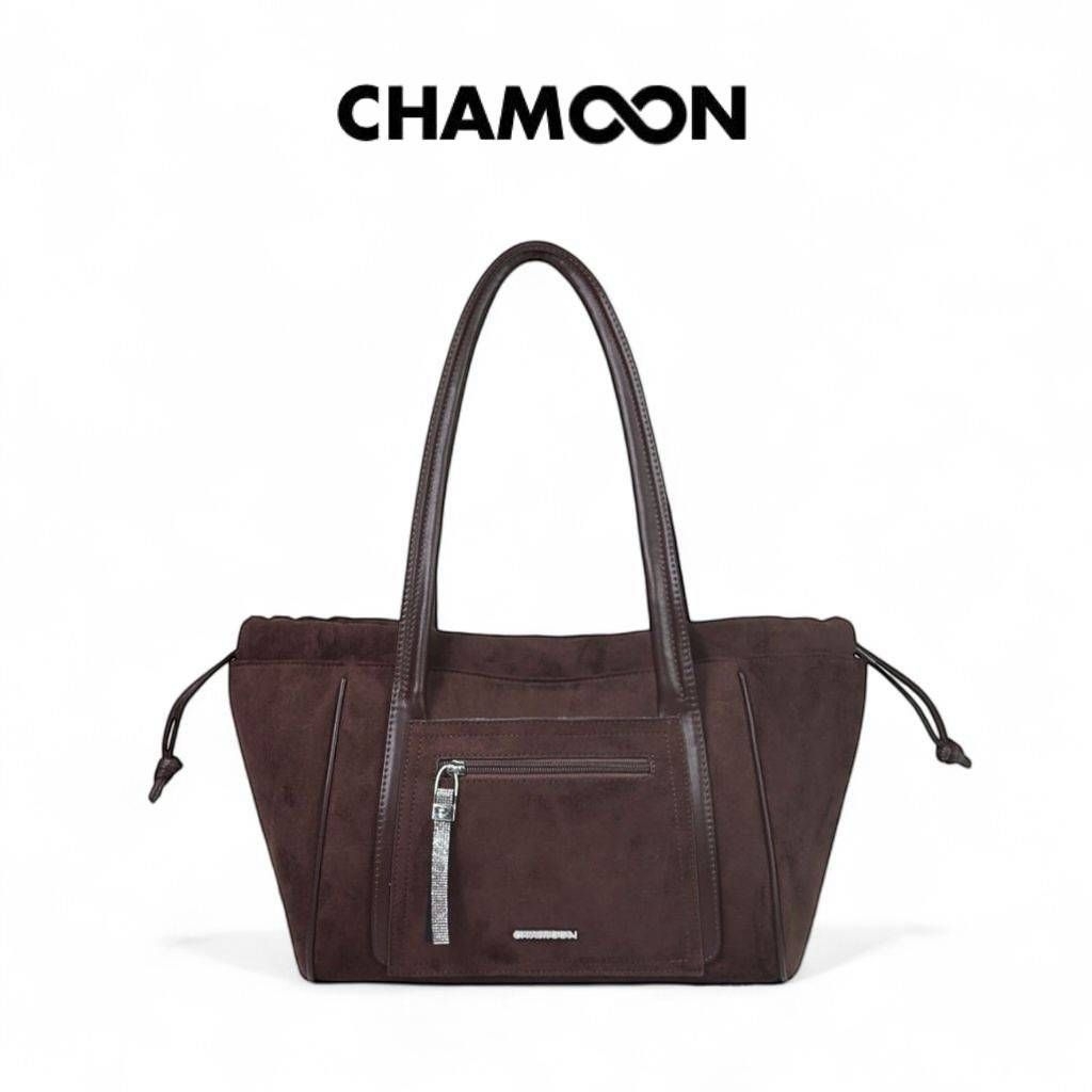 CHAMOON รุ่น CM5707 Shoppingเกี๊ยว เดนิม กระเป๋าสะพายไหล่ รูดปากกระเป๋า