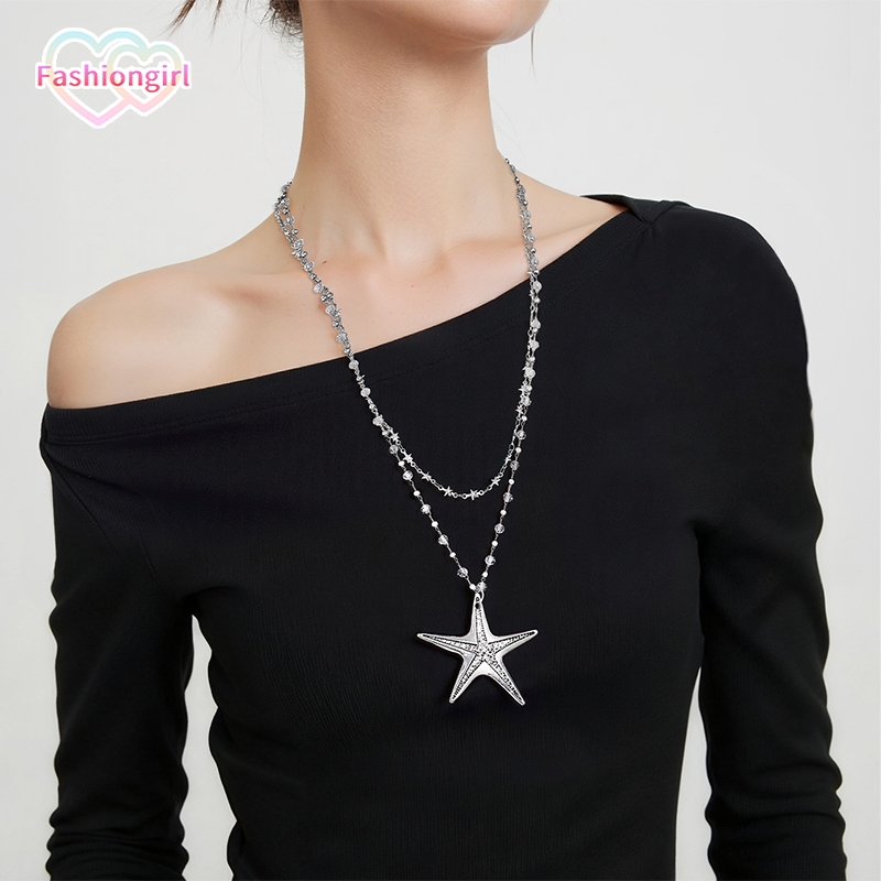 Fashion girl ปลาดาว สร้อยคอ แฟชั่นของผู้หญิง y2k necklace สไตล์ย้อนยุค คุณภาพสูง ง่ายต่อการจับคู่